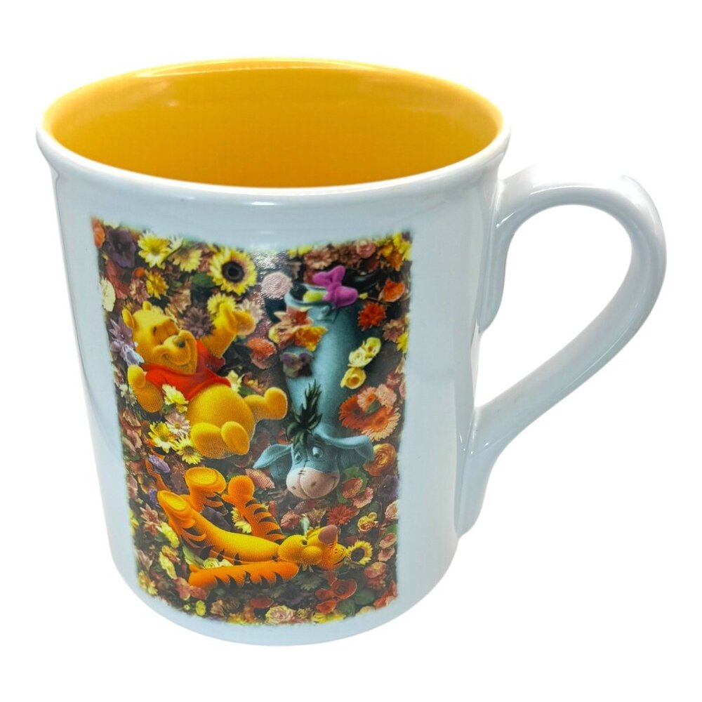 Disney Winnie The Pooh Ceramic Mug "Happiness Is A Bouquet Of Friends" Design